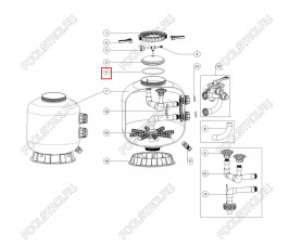 Резиновая прокладка для крышки фильтра Aquaviva RInglock S450-900