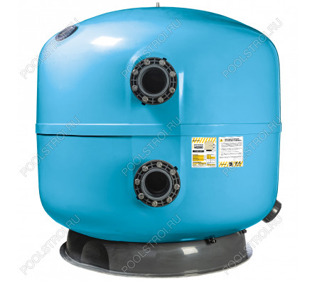 Фильтр AquaViva MS2000 (157 м³/ч, 2000 мм, 5610 кг, 140 мм, 2,5Бар, 1 м, серый) + люк д/выгрузки и смотровое стекло