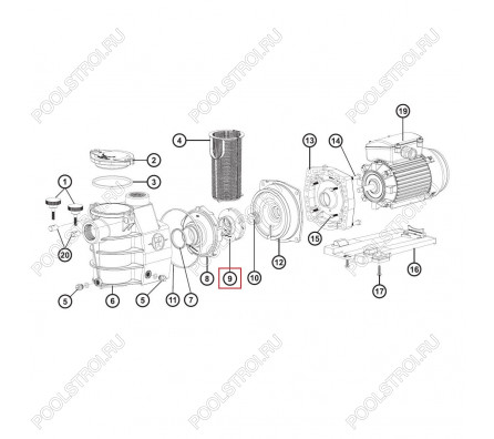 Крыльчатка для насосов Hayward Max-Flo/ PowerLine Plus 1,5 НР (SPX1616CEX)