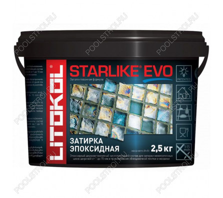 Затирочная смесь Litokol STARLIKE EVO Bianco Titanio S.105, 2.5 кг